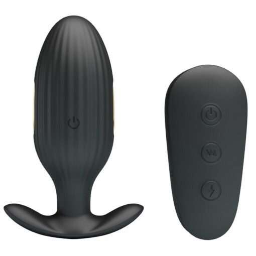 PRETTY LOVE - VIBRATORE ANALE RICARICABILE KELLY PLUG NERO - immagine 4