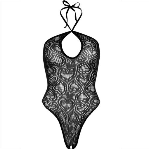 LEG AVENUE - CORPO SENZA CUCITURE CON COLLO ALLACQUA NERO - immagine 6