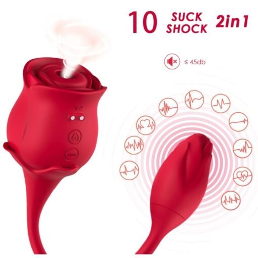 ARMONY - LECCATURA VIBRANTE DEL CLITORIDE ROSA E VIBRATORE ROSSO - immagine 2