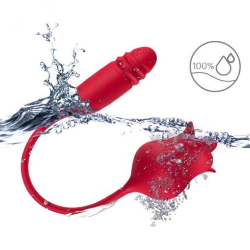 ARMONY - CLITORITE VIBRANTE LECCATA DI ROSA E VIBRATORE ROSSO - immagine 3
