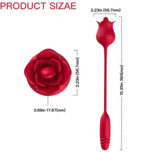 ARMONY - CLITORITE VIBRANTE LECCATA DI ROSA E VIBRATORE ROSSO - immagine 4