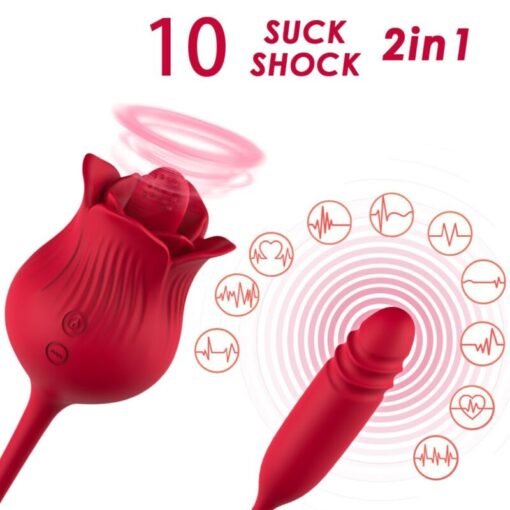 ARMONY - CLITORITE VIBRANTE LECCATA DI ROSA E VIBRATORE ROSSO - immagine 2