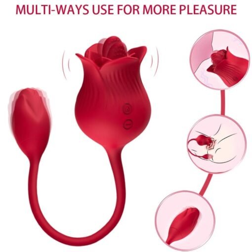 ARMONY - VIBRATORE ROSA CON COLA ROSSO - immagine 2