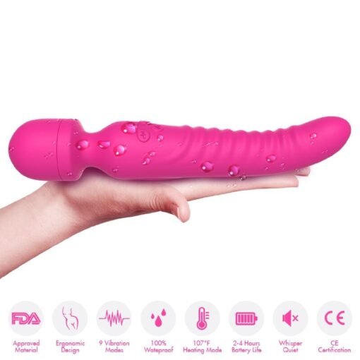 ARMONY - MISSION MASSAGGIATORE E VIBRATORE EFFETTO CALORE FUCSIA - immagine 3