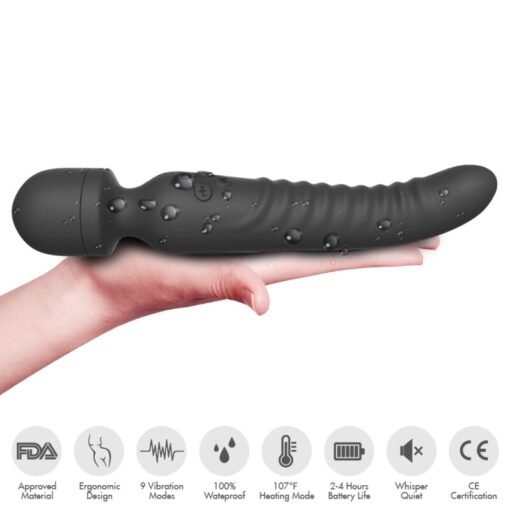 ARMONY - MASSAGGIATORE E VIBRATORE MISSION EFFETTO CALORE NERO - immagine 3