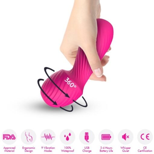 ARMONY - MASSAGGIATORE DAZZLE E VIBRATORE PICCOLO FUCSIA - immagine 2
