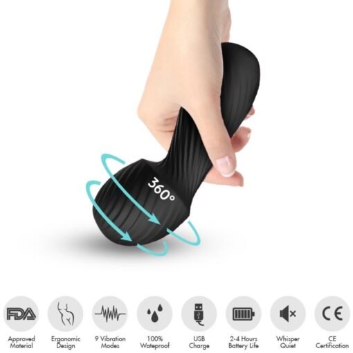 ARMONY - MASSAGGIATORE E VIBRATORE DAZZLE PICCOLO NERO - immagine 2