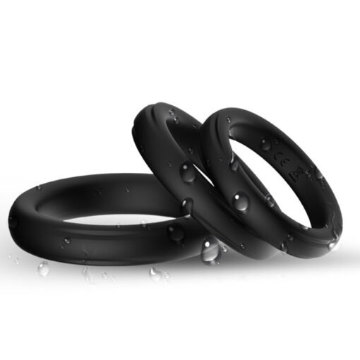 ARMONY - ANELLO TRIPLO IN SILICONE NERO - immagine 2