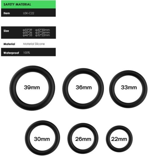 ARMONY - ANELLI IN SILICONE NERO - immagine 2