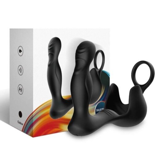 ARMONY - VIBRATORE SURROUND ANALE E STIMOLATORE TESTICOLO E ANELLO TELECOMANDO NERO - immagine 3