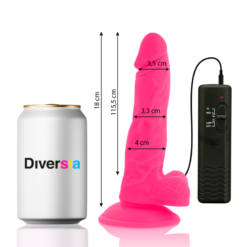 Alternative view of DIVERSIA - DILDO VIBRANTE FLESSIBILE ROSA 18 CM -O- 4 CM