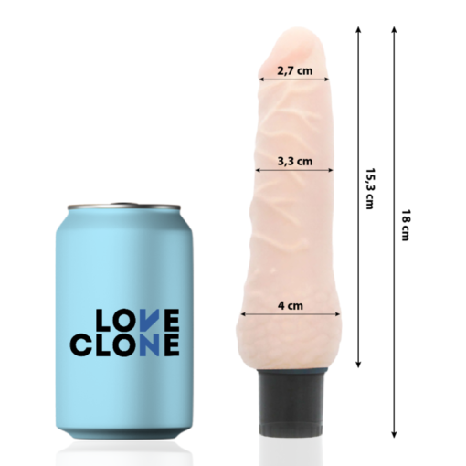 LOVECLONE - VIBRATORE AUTOLUBRIFICANTE SVEN 18.5 CM -O- 3.3 CM - immagine 2