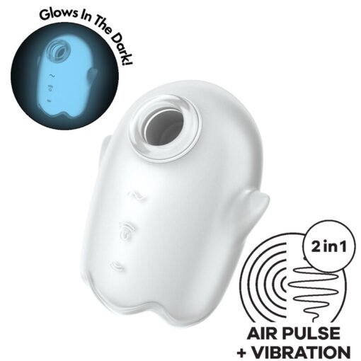SATISFYER - GHOST AIR PULSE & VIBRATORE BIANCO - immagine 4