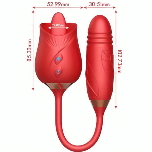 ARMONY - VIBRATORE DI FIORI DELIZIOSI E SPINTA CON LINGUA ROSSA - immagine 2