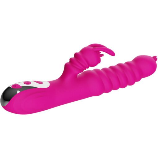 ARMONY - VIBRATORE MULTIFUNZIONE RABBIT DOUBLE TONGUE FUCSIA EFFETTO CALORE - immagine 3