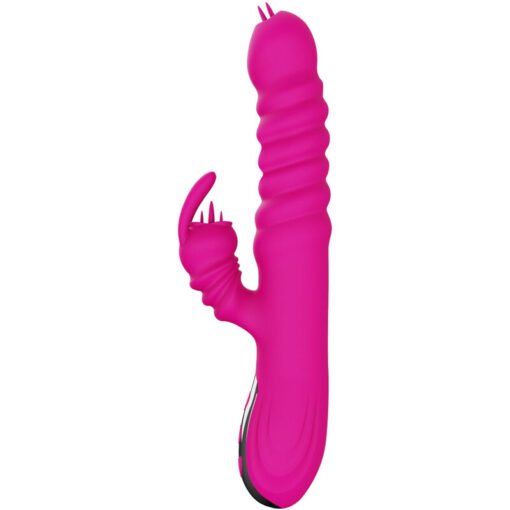 ARMONY - VIBRATORE MULTIFUNZIONE RABBIT DOUBLE TONGUE FUCSIA EFFETTO CALORE - immagine 4
