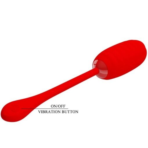 PRETTY LOVE - UOVO VIBRANTE RICARICABILE KIRK ROSSO - immagine 7