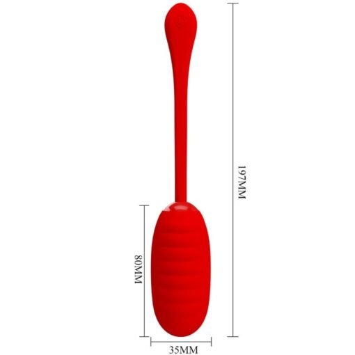 PRETTY LOVE - UOVO VIBRANTE RICARICABILE KIRK ROSSO - immagine 6