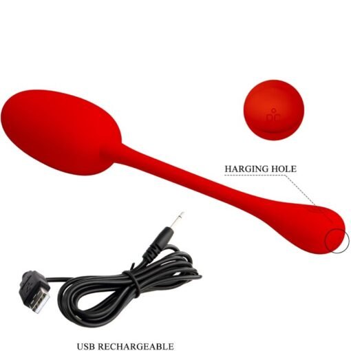 PRETTY LOVE - UOVO VIBRANTE RICARICABILE KNUCKER ROSSO - immagine 8