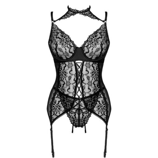 LIVCO CORSETTI FASHION - COLLEZIONE GIELLANDRA FOR THE SENSES CORSETTO + PANTY NERO - immagine 3