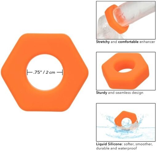 CALEXOTICS - ALPHA ANELLO PROLONG SEXAGON ARANCIONE - immagine 7