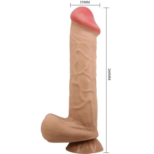 PRETTY LOVE - DILDO REALISTICO SLIDING SKIN SERIES CON VENTOSA SCORREVOLE DELLA PELLE FLESH 26 CM - immagine 6