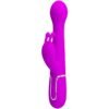 PRETTY LOVE - VIBRATORE DEJON RABBIT 3 IN 1 VIOLA MULTIFUNZIONE