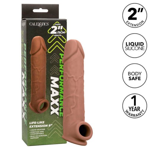 CALEXOTICS - PERFORMANCE MAXX LIFE-LIKE EXTENSION 8 PELLE MARRONE - immagine 2