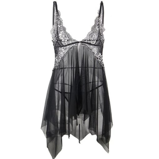 SUBBLIME - BABYDOLL IN TESSUTO TULLE PIZZO S/M - immagine 5