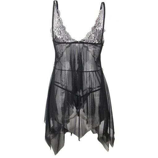 SUBBLIME - BABYDOLL IN TESSUTO TULLE PIZZO S/M - immagine 6