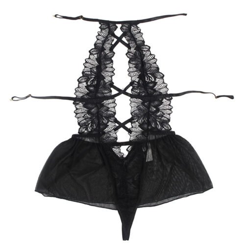 SUBBLIME - TEDDY HALTER COLLO SCHIENA NUDA PIZZO NERO L/XL - immagine 6