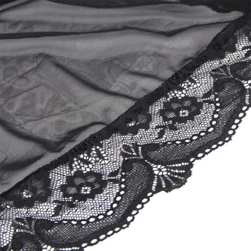 SUBBLIME - VESTAGLIA IN TESSUTO TRASPARENTE CON DETTAGLI IN PIZZO NERO L/XL - immagine 8