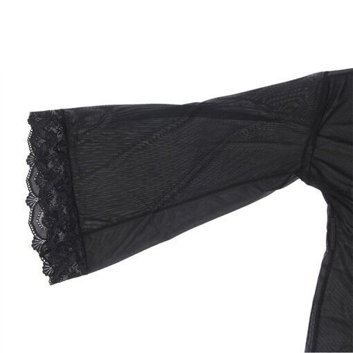 SUBBLIME - VESTAGLIA IN TESSUTO TRASPARENTE CON DETTAGLI IN PIZZO NERO L/XL - immagine 6