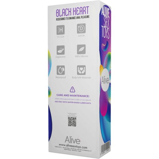 ALIVE - STIMOLATORE ANALE BLACK HEART TEAL - immagine 4