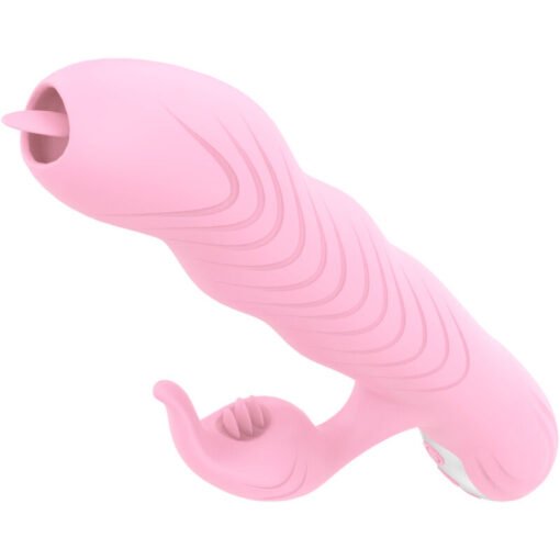 ARMONY - VIBRATORE MARCIA E SPINTA DOPPIA LINGUA EFFETTO CALORE ROSA - immagine 2