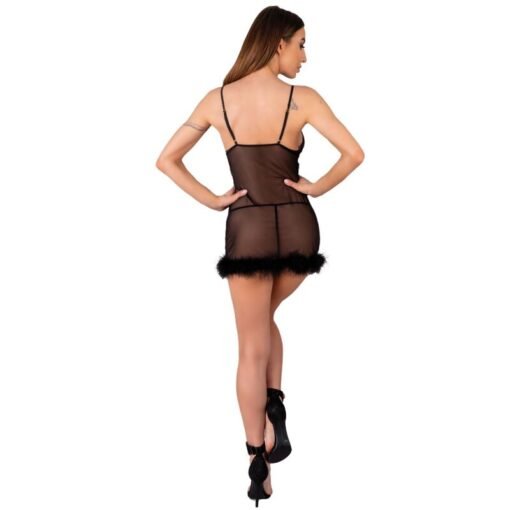 LIVCO CORSETTI FASHION - SET ZERUNAM BABYDOLL + PERIZOMA NERO - immagine 2