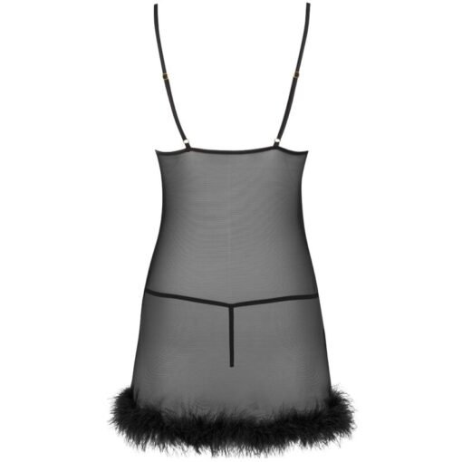 LIVCO CORSETTI FASHION - SET ZERUNAM BABYDOLL + PERIZOMA NERO - immagine 4