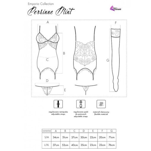 LIVCO CORSETTI FASHION - PERSINNE MIT EMPORIO SET CORSETTO + SLIP + CALZE - immagine 5
