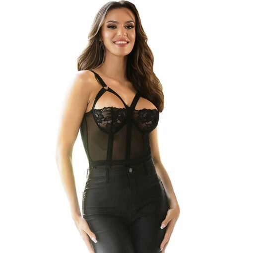 SUBBLIME - ORSACCHIOTTO CON DETTAGLIO REGGISERA PETTO NERO S/M - immagine 5
