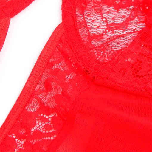SUBBLIME - ORSACCHIOTTO CON GIARRETTIERA CON DETTAGLIO IN PIZZO E STRISCE ROSSE L/XL - immagine 5