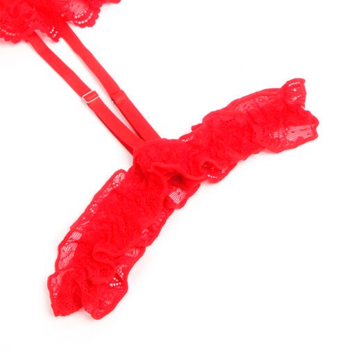 SUBBLIME - ORSACCHIOTTO CON GIARRETTIERA CON DETTAGLIO IN PIZZO E STRISCE ROSSE L/XL - immagine 9