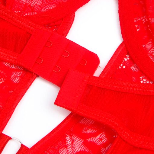 SUBBLIME - ORSACCHIOTTO CON GIARRETTIERA CON DETTAGLIO IN PIZZO E STRISCE ROSSE L/XL - immagine 8