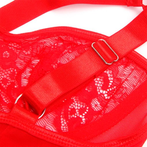 SUBBLIME - ORSACCHIOTTO CON GIARRETTIERA CON DETTAGLIO IN PIZZO E STRISCE ROSSE L/XL - immagine 6