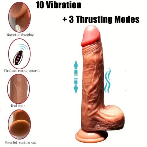 ARMONY - VIBRATORE DILDO REALISTICO TELECOMANDO 22.5 CM - immagine 3