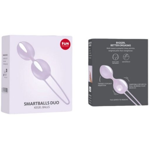 FUN FACTORY -  SMARTBALLS DUO PALLE PELVICHE BIANCO / VIOLA PASTELLO - immagine 4