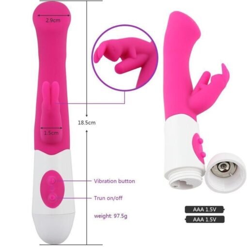 ARMONY - VIBRATORE E STIMOLATORE RABBIT G SPOT 10 VELOCITÀ ROSA - immagine 8