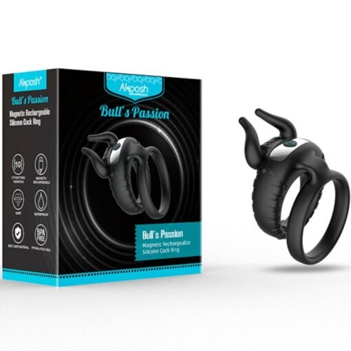 ARMONY - BULL'S PASION VIBRATORE AD ANELLO 10 VELOCITÀ NERO - immagine 7
