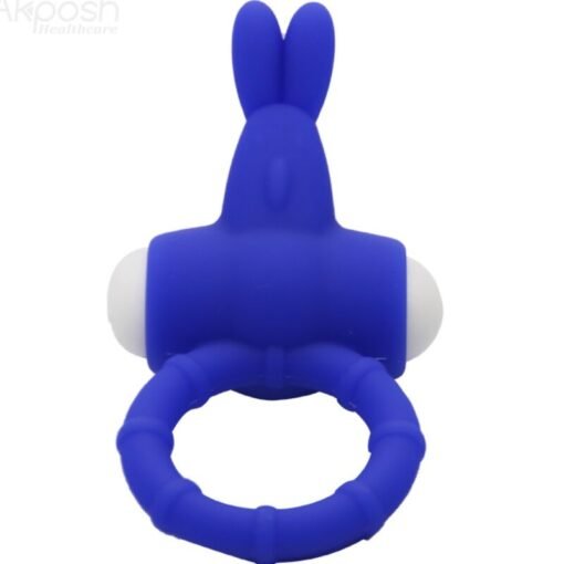 ARMONY - MS BUNNY ANELLO VIBRATORE IN SILICONE BLU - immagine 3