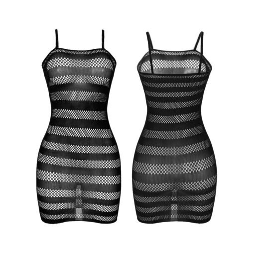 SUBBLIME - 951733 VESTITO A RETE CON STRISCE NERE TAGLIA UNICA - immagine 3