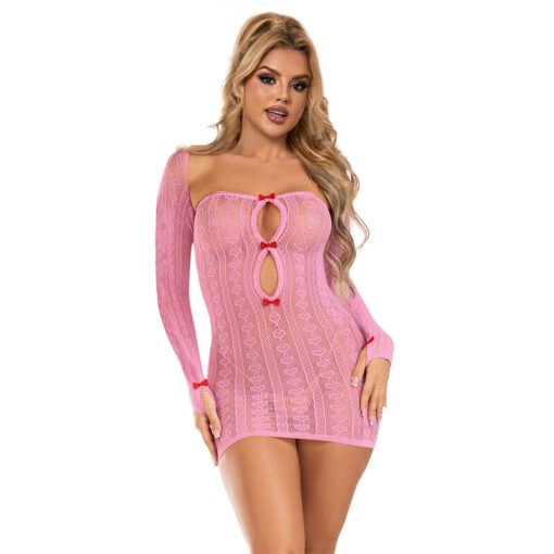 SUBBLIME - 952471 VESTITO A RETE ROSA TAGLIA UNICA - immagine 4